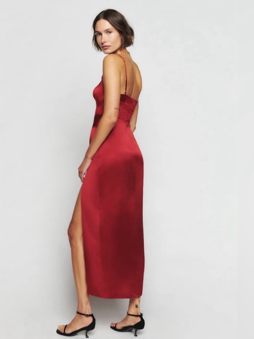 NWT Reformation Solay Silk Dress - Size 2 - Picture 3 of 7
